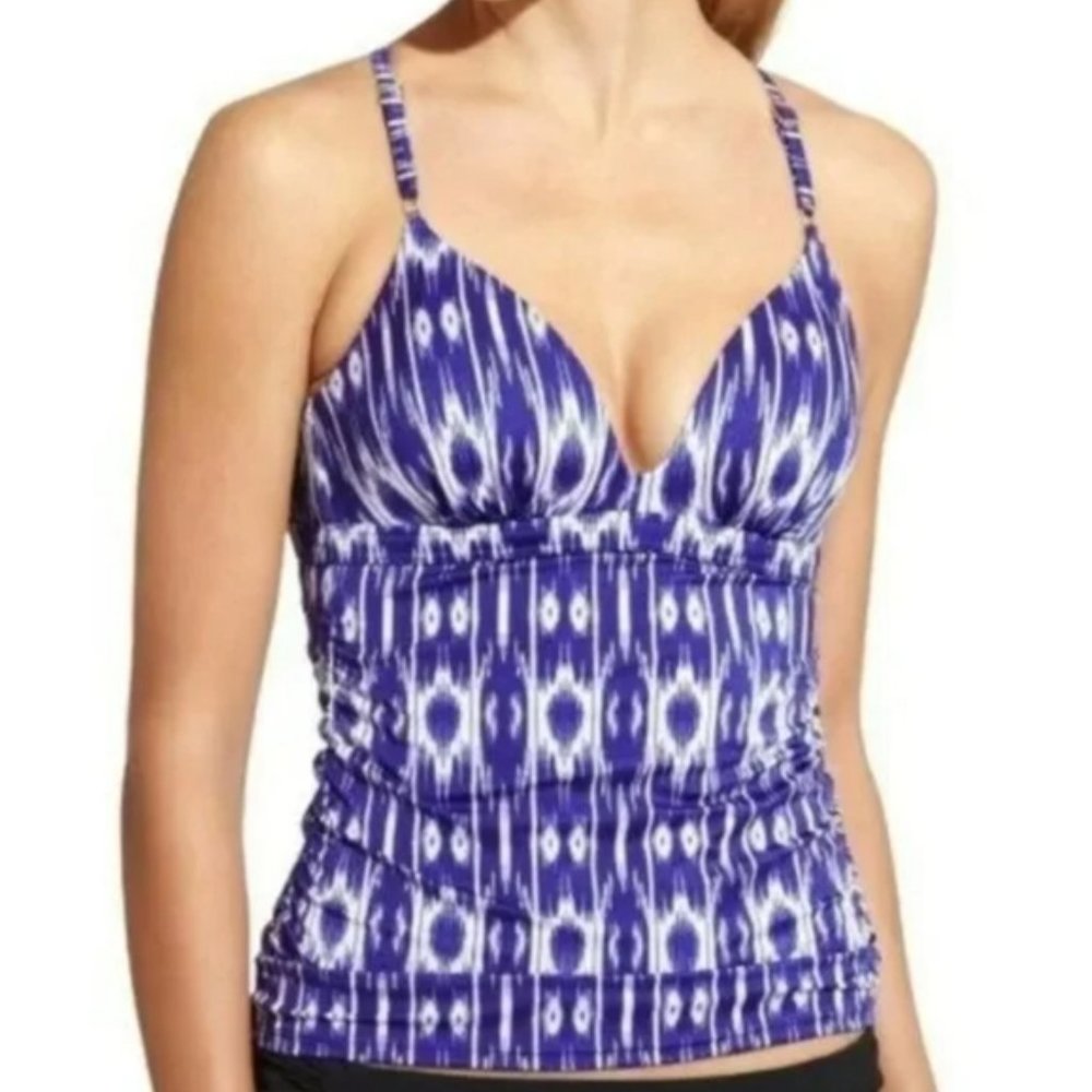 Athleta Tankini Printed Top in Purple LT